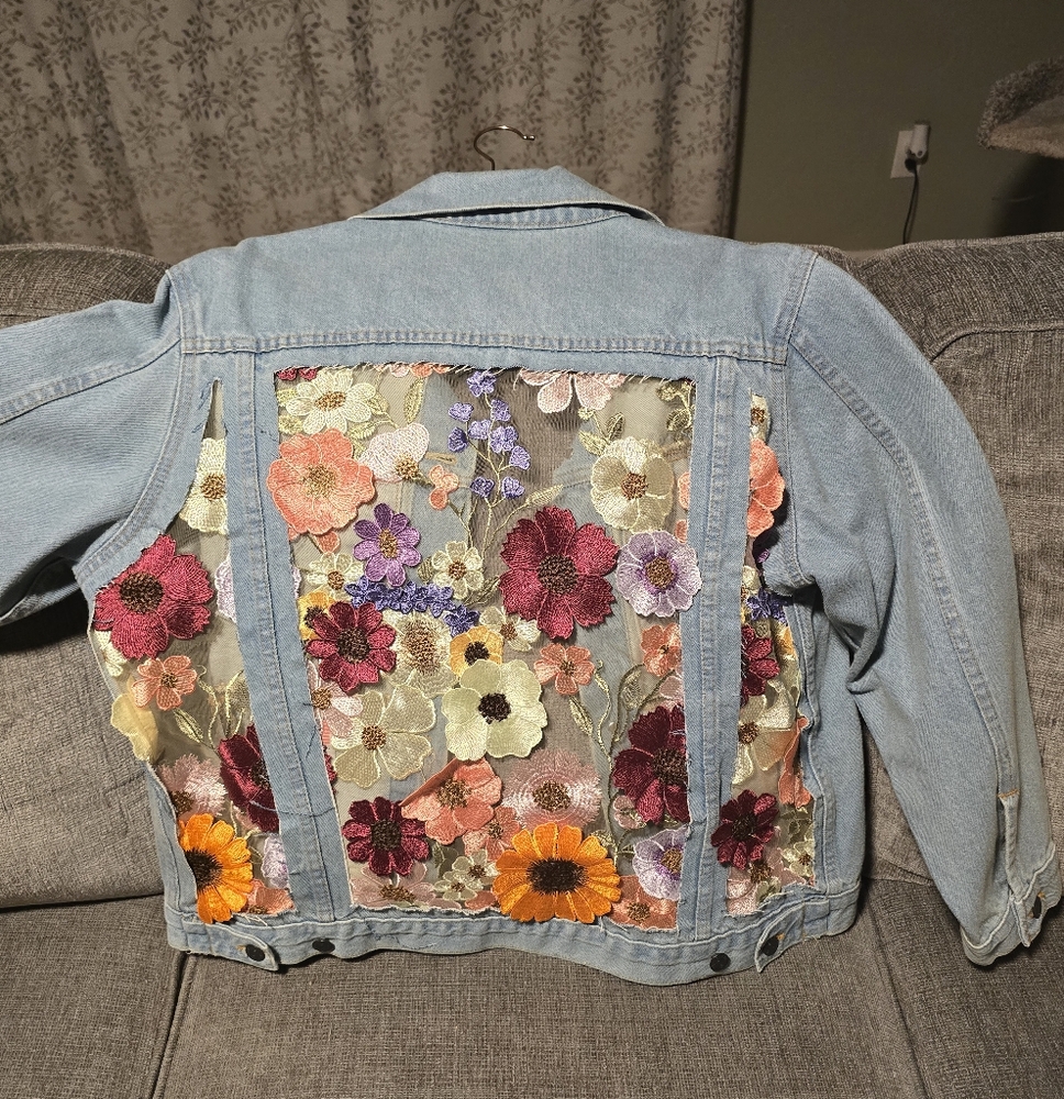 Dragon Denim Floral Jacket